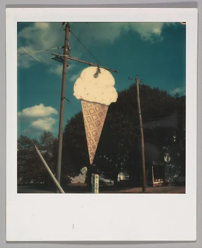 [Roadside Ice Cream Cone Sign]