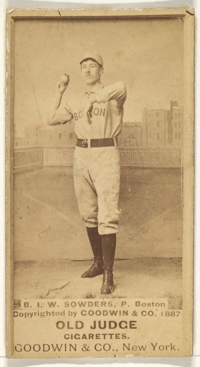 Sowders, Pitcher, Boston, from the Old Judge series (N172) for Old Judge Cigarettes — Goodwin & Company