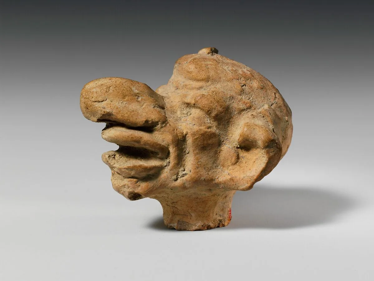 Terracotta grotesque head — Unknown