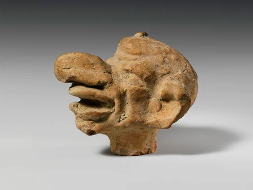Terracotta grotesque head