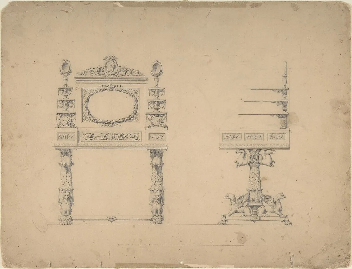 Designs for Furniture — Anonymous, Italian, 19th century