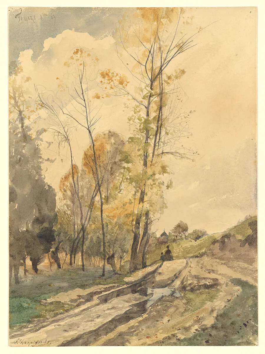 Landscape at Famars — Henri-Joseph Harpignies