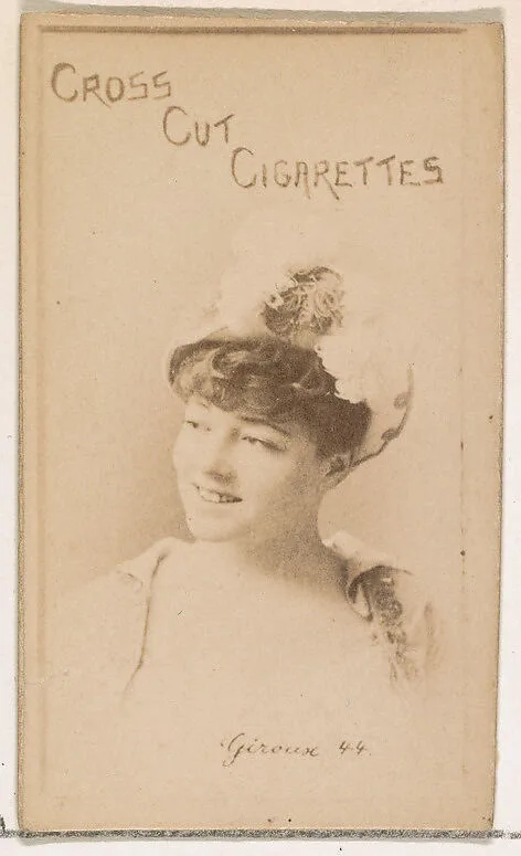 Card Number 44, Giroux, from the Actors and Actresses series (N145-1) issued by Duke Sons & Co. to promote Cross Cut Cigarettes — W. Duke, Sons & Co.
