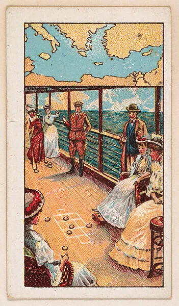 Shuffle-Board on the Promenade Deck, bakery card from the Around the World Series (D92), issued by White Star Bakery — White Star Bakery