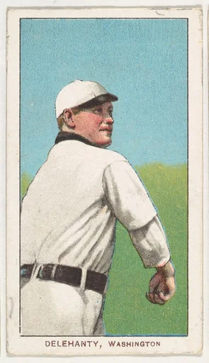 Delehanty, Washington, American League, from the White Border series (T206) for the American Tobacco Company