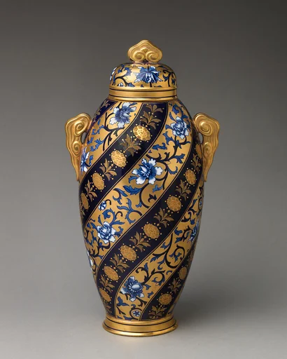 Urn with lid