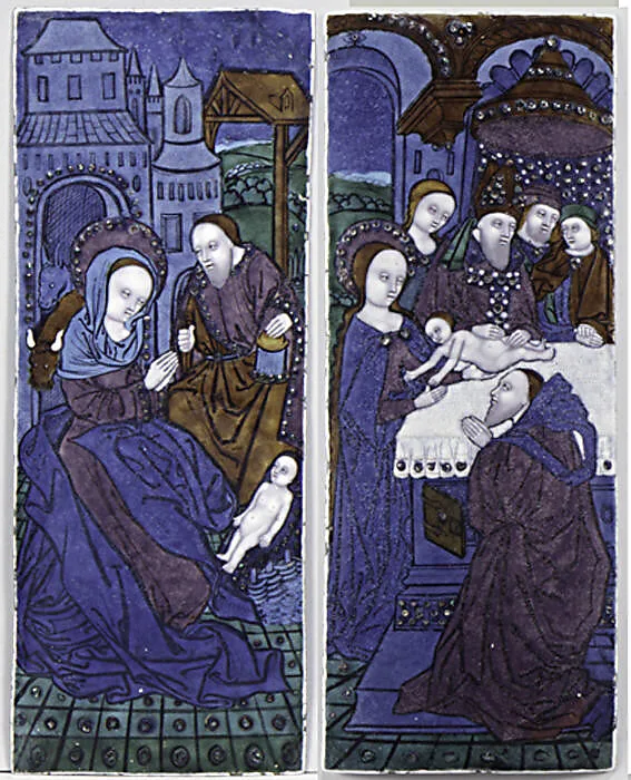 The Nativity and Circumcision of Christ — Workshop of the Master of the High Foreheads