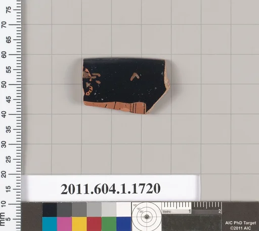 Terracotta rim fragment of a kylix (drinking cup)
