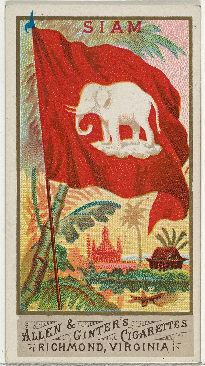 Siam, from Flags of All Nations, Series 1 (N9) for Allen & Ginter Cigarettes Brands — Allen & Ginter