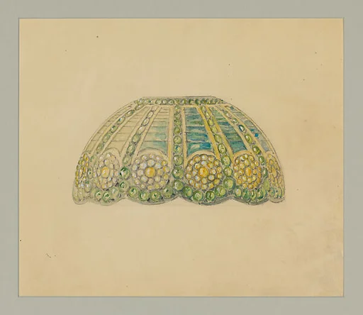 Design for jeweled lamp shade