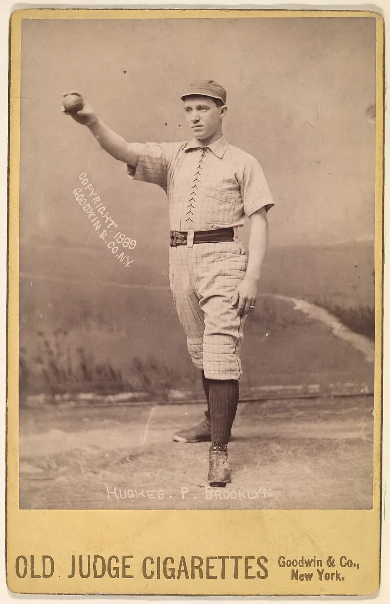 Hughes, Pitcher, Brooklyn, from the series Old Judge Cigarettes — Goodwin & Company