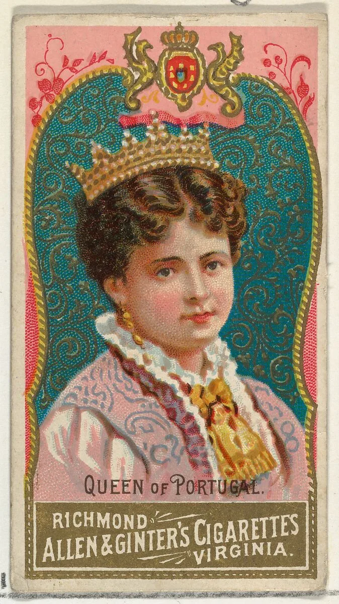 Queen of Portugal, from World's Sovereigns series (N34) for Allen & Ginter Cigarettes — Allen & Ginter