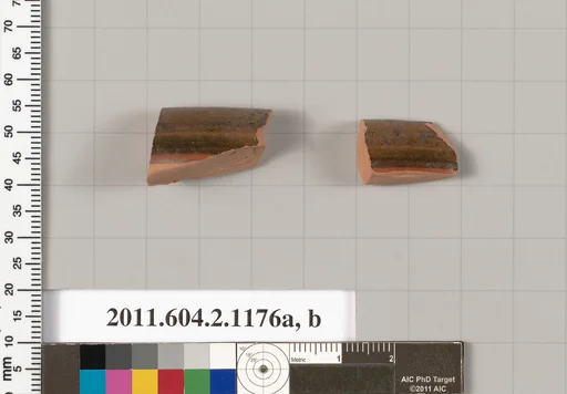 Terracotta fragments of a skyphos (deep drinking cup)?