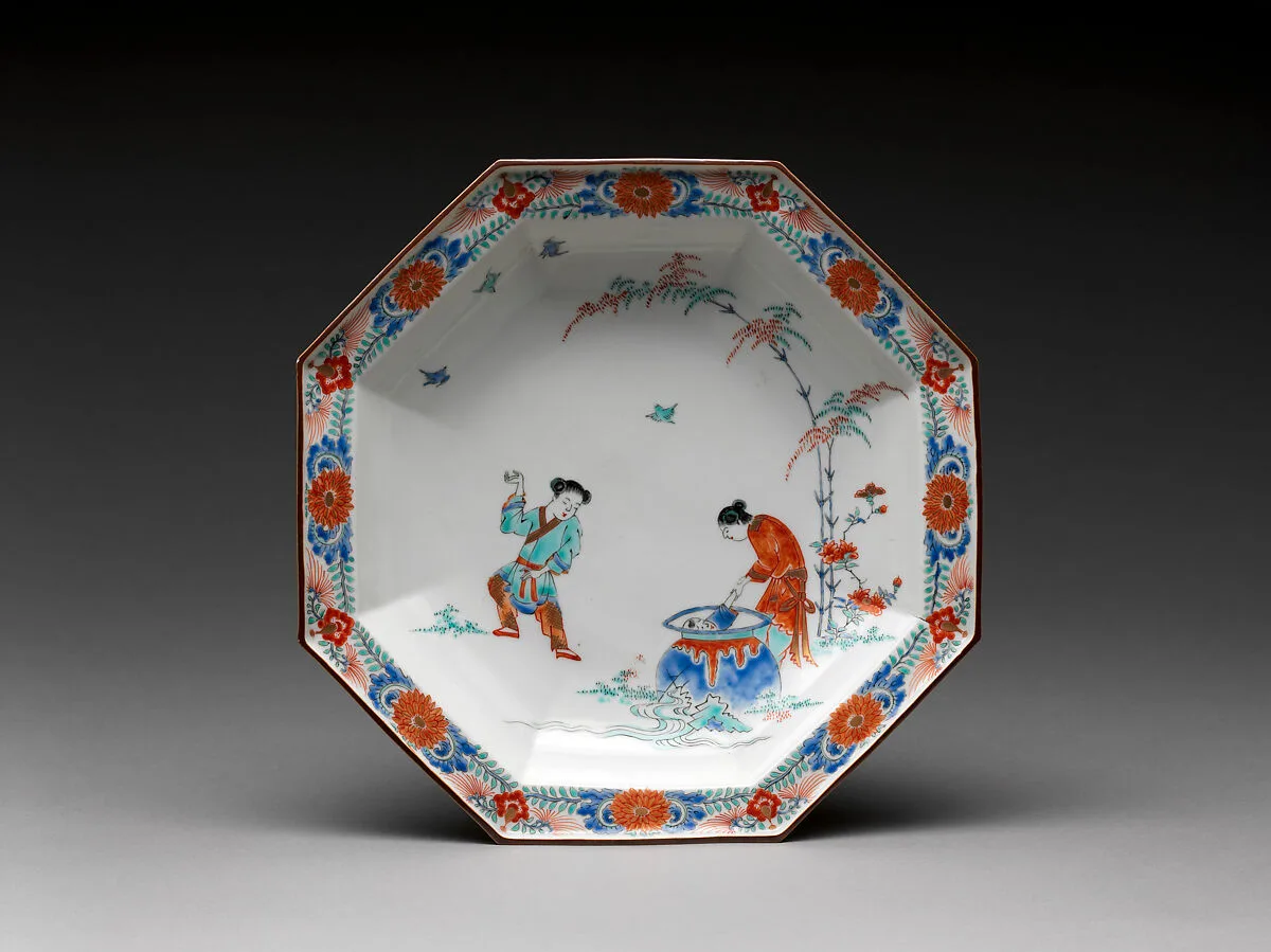 Dish with the Chinese story of Sima Guang — Unknown