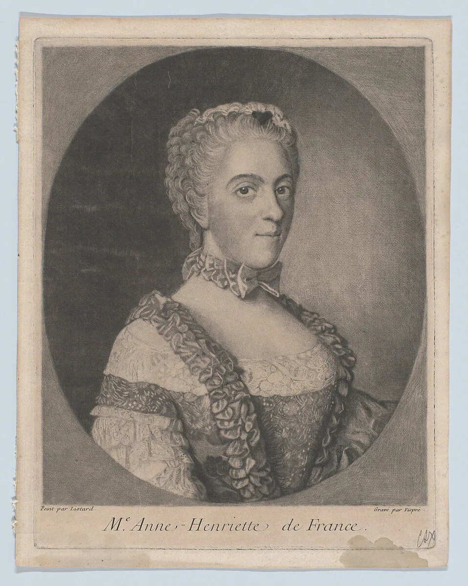 Portrait of Mme. Anne-Henriette de France — François Xavier Vispré|Jean Etienne Liotard