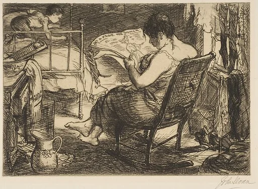 The Woman's Page; from the series 'New York City Life'