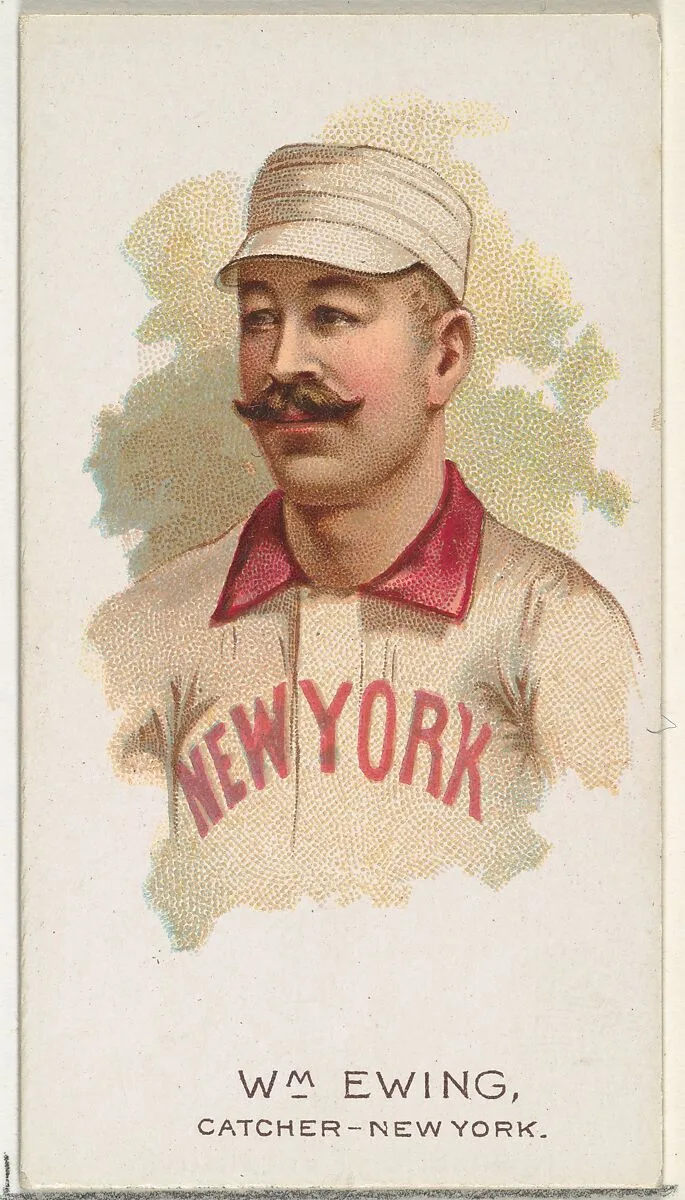 William Ewing, Baseball Player, Catcher, New York, from World's Champions, Series 2 (N29) for Allen & Ginter Cigarettes — Lindner, Eddy & Claus|Allen & Ginter