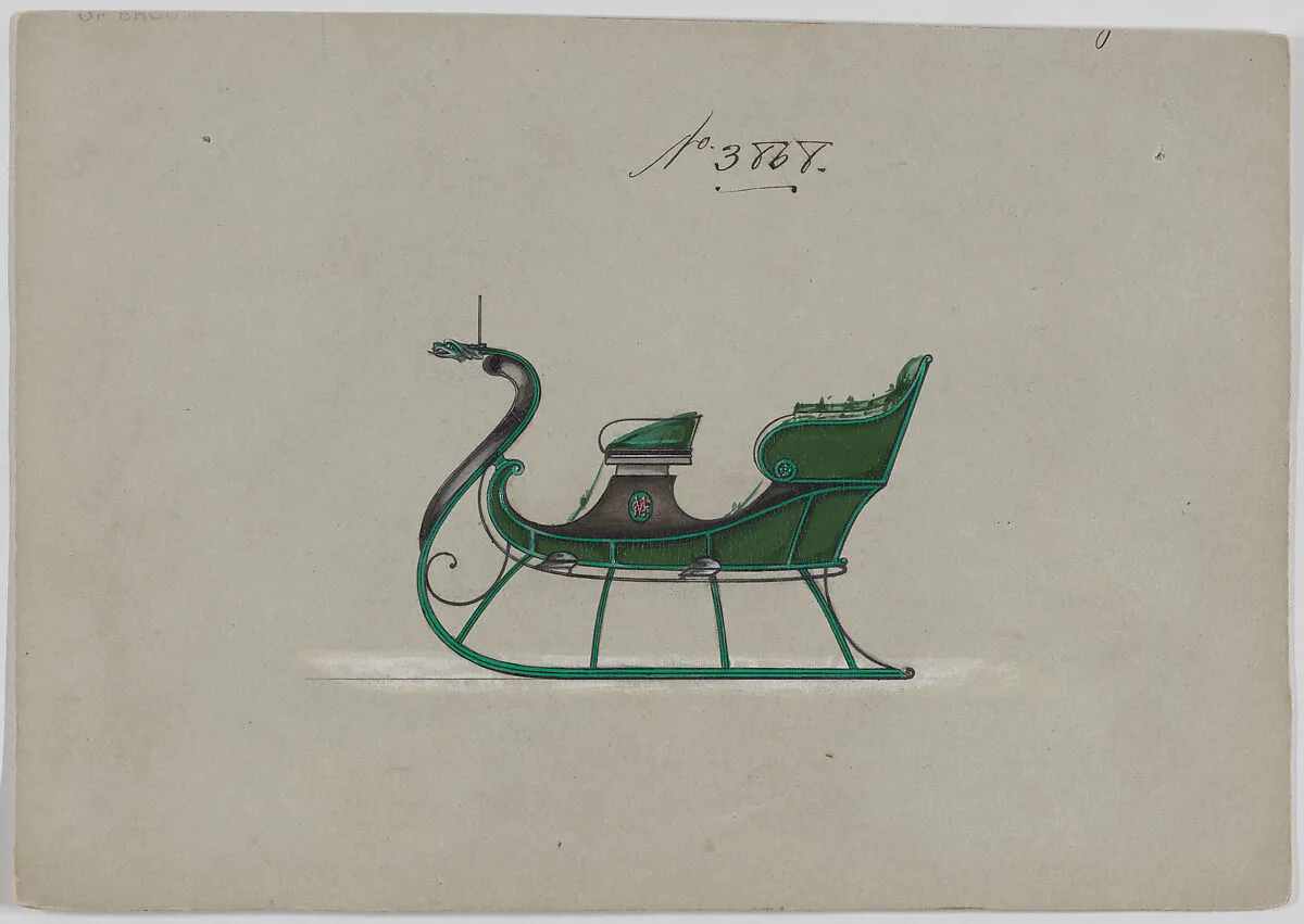 Design for 4 Seat Sleigh, no. 3868 — Brewster & Co.|Herman Stahmer