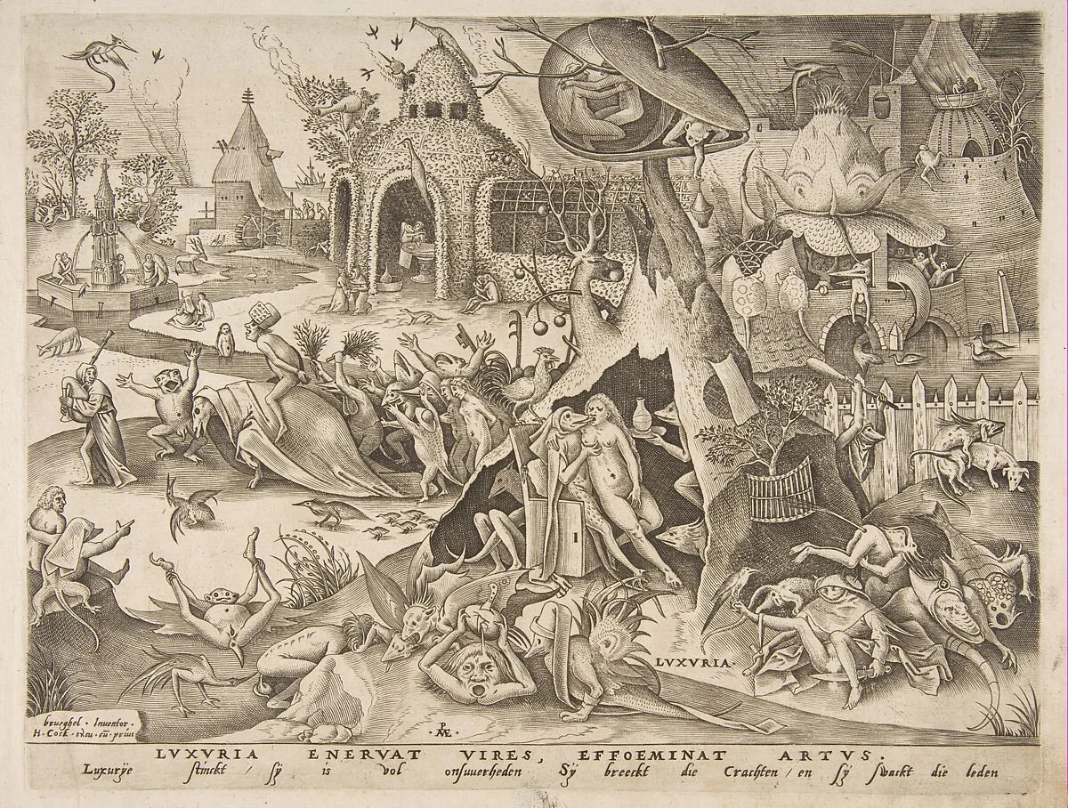 Lust (Luxuria) from The Seven Deadly Sins — Pieter Bruegel the Elder|Pieter van der Heyden|Hieronymus Cock