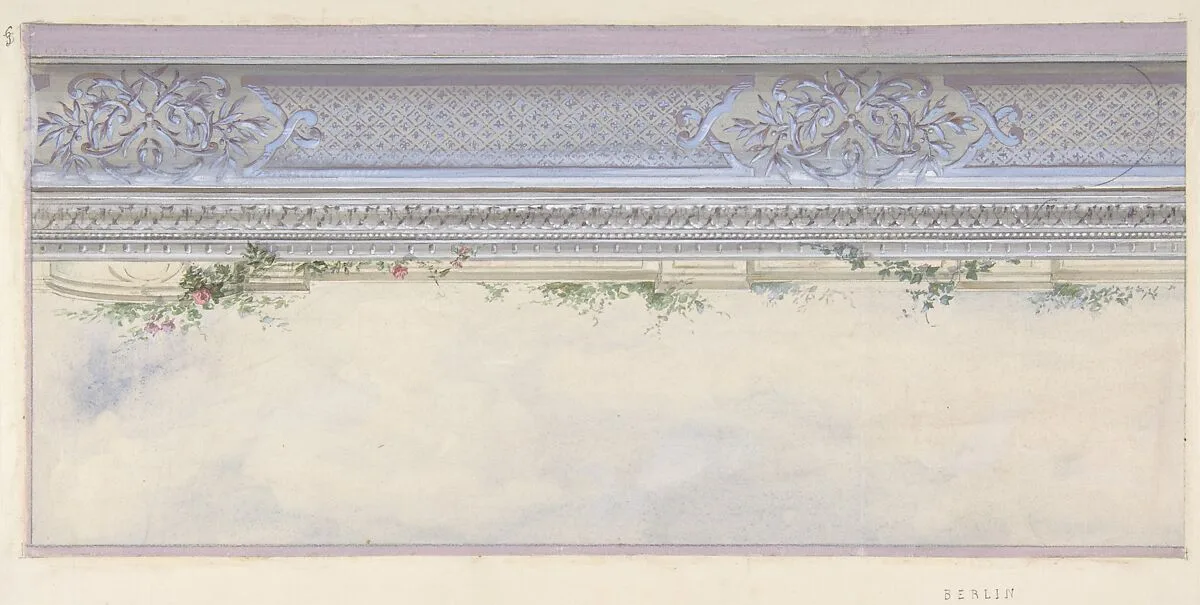 Design for the Decoration of a Ceiling Cove in the Hôtel de Pless, Berlin — Jules-Edmond-Charles Lachaise|Eugène-Pierre Gourdet