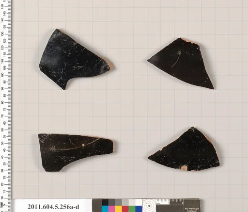 Terracotta fragments of kylikes (drinking cups)