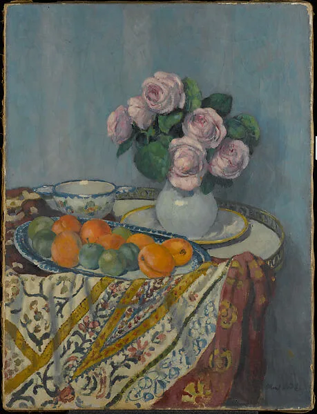 Bouquet of Roses and Fruit — Albert André