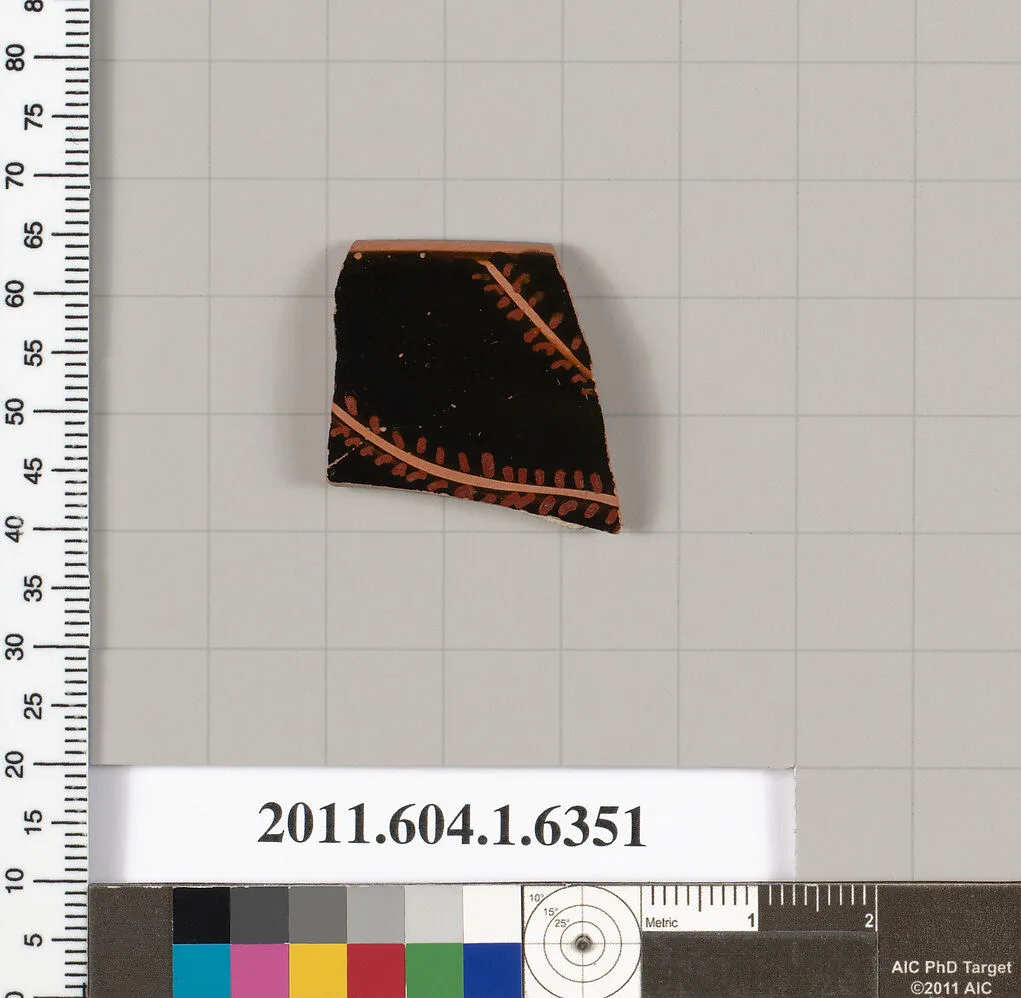 Terracotta rim fragment of a kylix (drinking cup) — Unknown