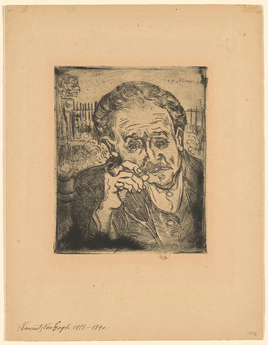 Portrait of Doctor Gachet or Man with a Pipe — Vincent van Gogh|Paul-Ferdinand Gachet