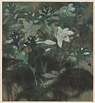 現代 王迺壯 百合圖 軸|White Lilies — Wang Naizhuang