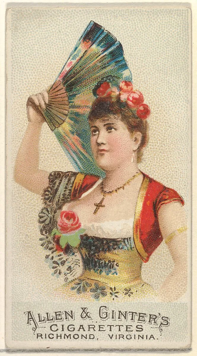 Plate 42, from the Fans of the Period series (N7) for Allen & Ginter Cigarettes Brands — Allen & Ginter|Schumacher & Ettlinger