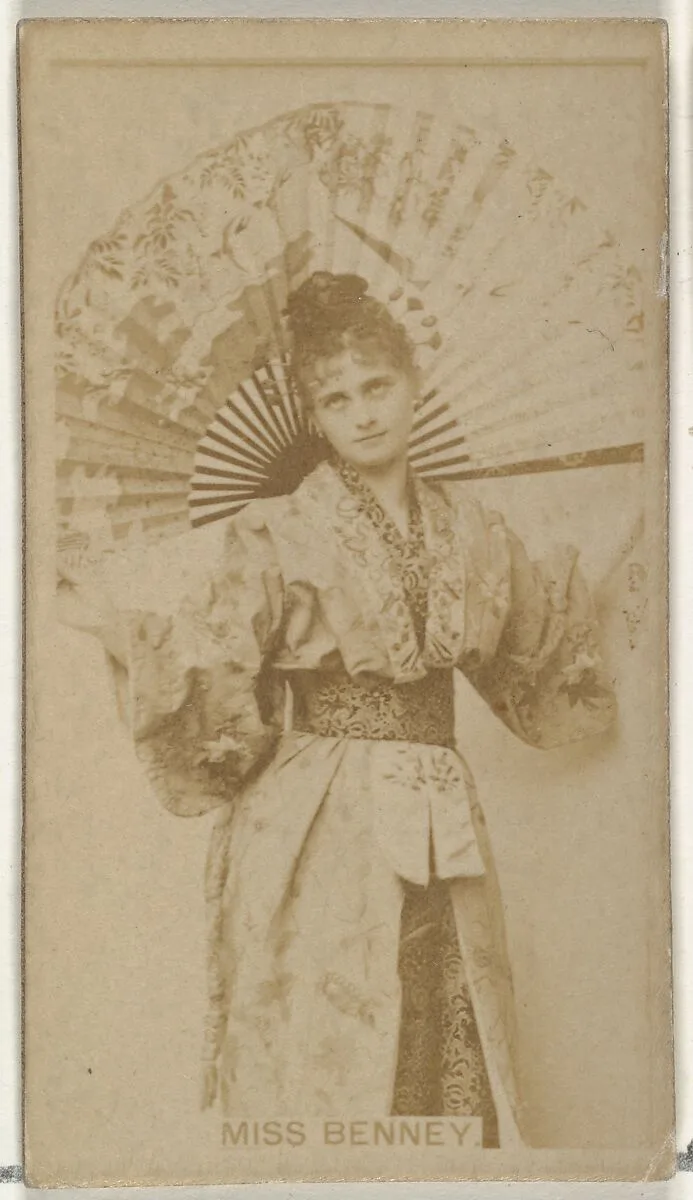 Miss Benney, from the Actors and Actresses series (N145-8) issued by Duke Sons & Co. to promote Duke Cigarettes — W. Duke, Sons & Co.|American Tobacco Company