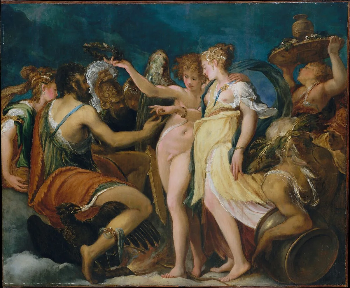 The Marriage of Cupid and Psyche — Andrea Schiavone (Andrea Meldola)