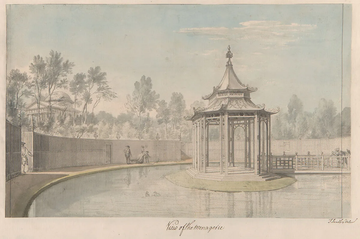 View of the Menagerie at Kew — Sir William Chambers|Thomas Sandby