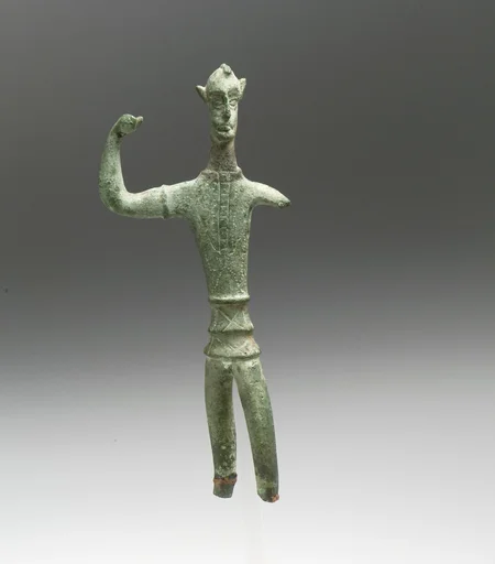 Bronze statuette of a warrior