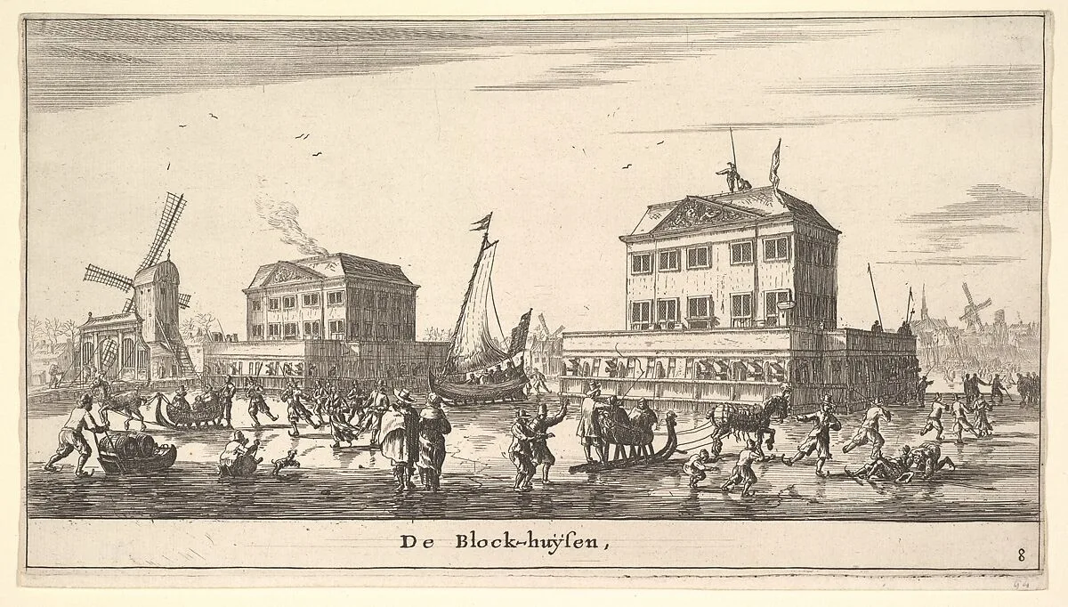 Winter Scene at the Blockhouse in Amsterdam — Reinier Nooms, called Zeeman