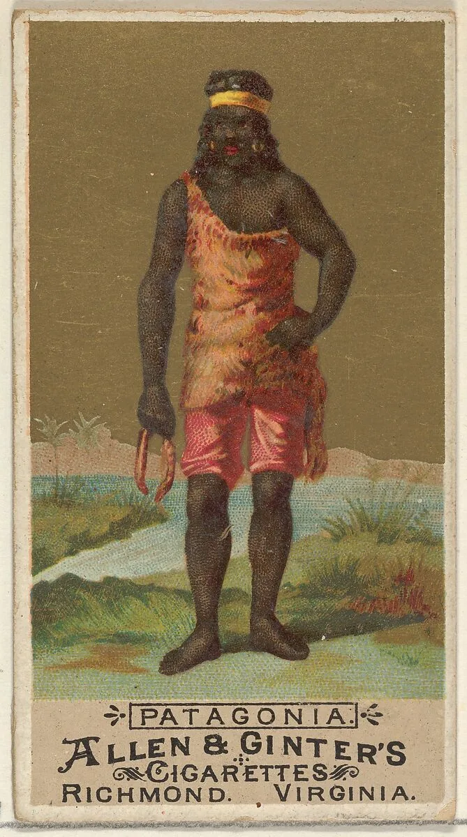 Patagonia, from the Natives in Costume series (N16) for Allen & Ginter Cigarettes Brands — Allen & Ginter