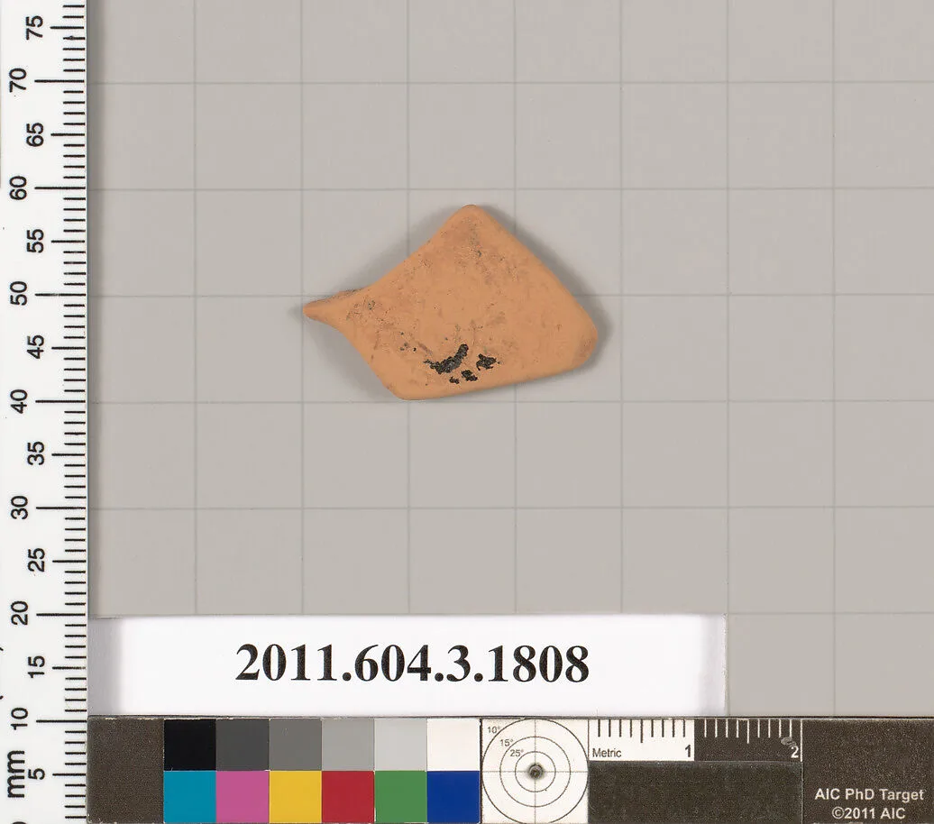 Terracotta fragment of a kylix: Lip cup (drinking cup) — Unknown