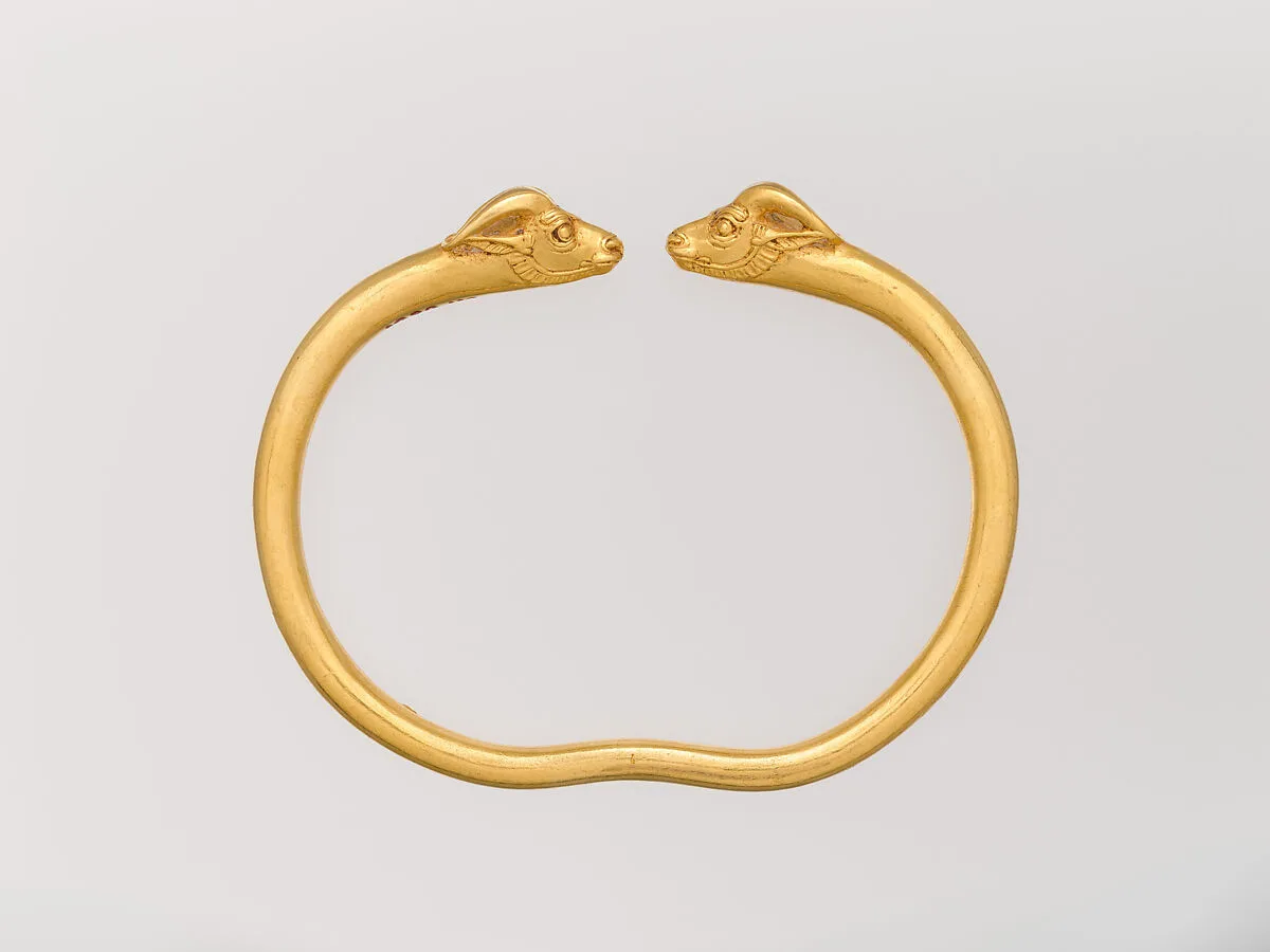 Bracelet with goat's head terminals — Unknown