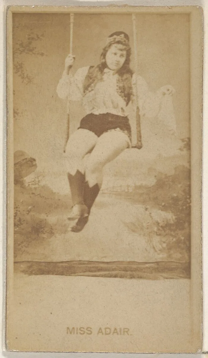 Miss Adair, from the Actors and Actresses series (N45, Type 8) for Virginia Brights Cigarettes — Allen & Ginter