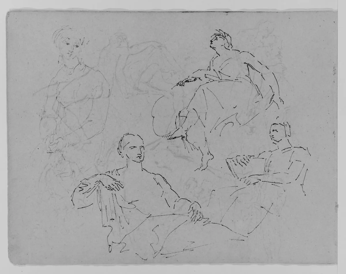 Four Figure Studies (from Sketchbook) — Thomas Sully