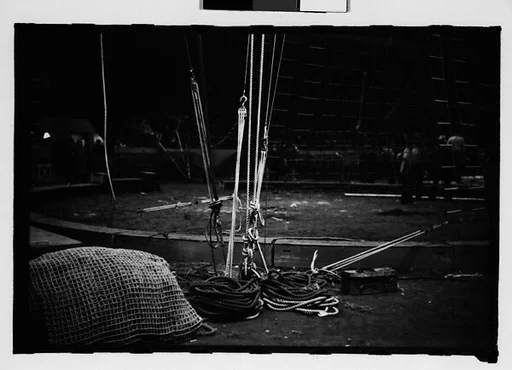 [Twenty-Eight 35mm Film Frames on Uncut Roll of a Circus at Madison Square Garden, New York City, Including Performers and Stage Crew]