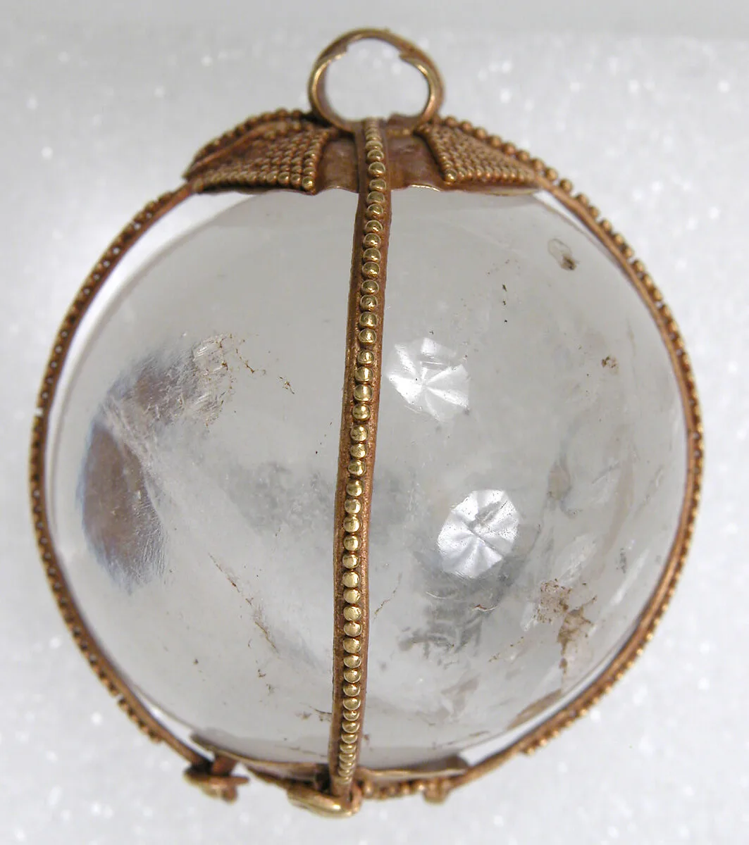 Rock Crystal Amuletic Sphere Pendant — Unknown