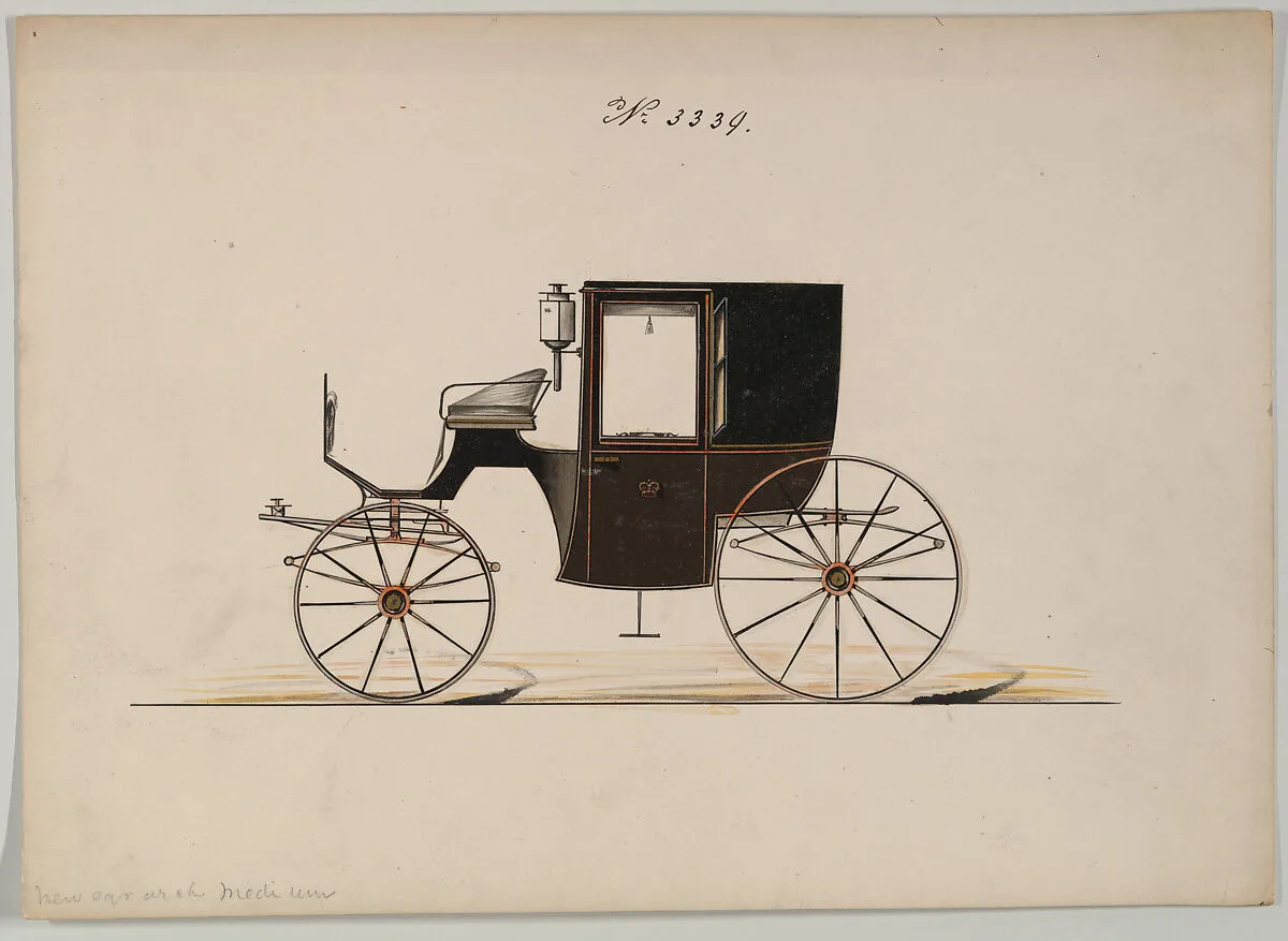 Design for Brougham, no. 3339 — Brewster & Co.