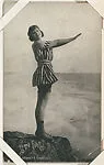 Bathing beauty on cliff from Mack Sennett Comedies Arcade series (W423) — Unknown