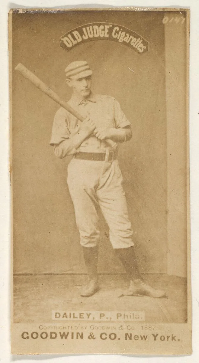 Edward M. Daily, Pitcher, Philadelphia, from the Old Judge series (N172) for Old Judge Cigarettes — Goodwin & Company