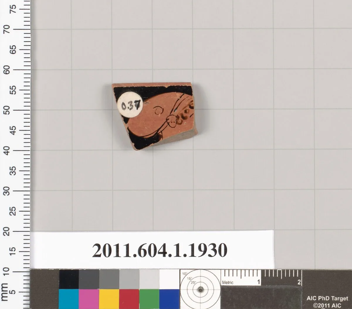 Terracotta rim fragment of a kylix (drinking cup) — Unknown