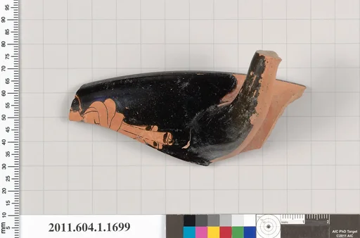 Terracotta rim fragment of a kylix (drinking cup)