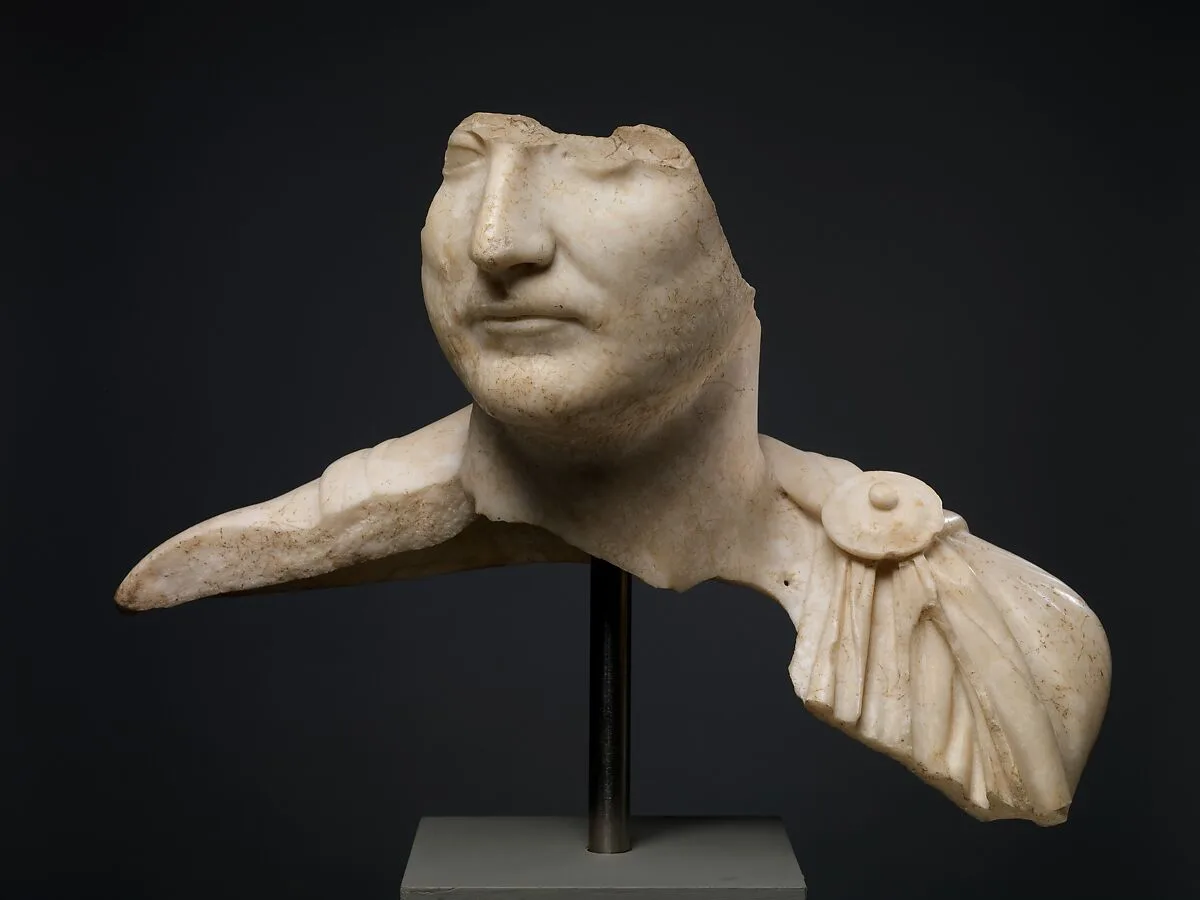Marble male portrait bust — Unknown