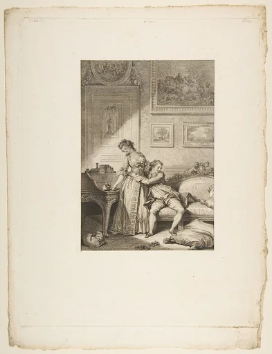 A Femme avare galant Escroc, from "Contes et nouvelles en vers par Jean de La Fontaine. A Paris, de l'imprimerie de P. Didot, l'an III de la République, 1795"