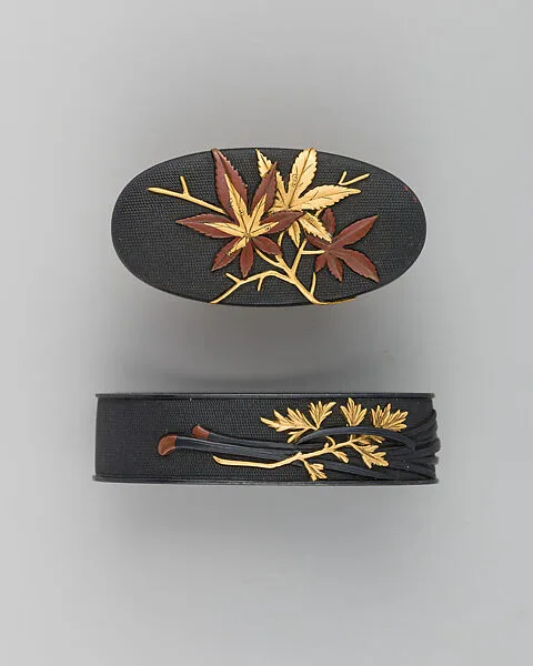Sword-Hilt Collar and Pommel (Fuchigashira) — Unknown